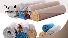  Presentation with carpet - Presentation theme enhanced with set of different carpets background and a soft green colored foreground