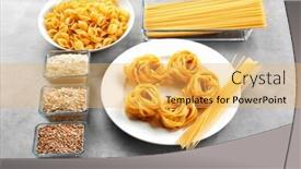  Presentation with set of different dental tools - Audience pleasing PPT layouts consisting of set-of-different-products backdrop and a yellow colored foreground