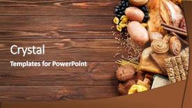  Presentation with set of different dental tools - Slides featuring carbohydrates carbohydrate pasta rice - set of different products background and a tawny brown colored foreground