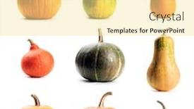  Presentation with image resolution - Presentation theme having set-of-different-pumpkins-isolated background and a blonde colored foreground