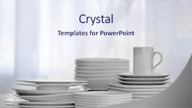  Presentation with breakfast - Cool new PPT theme with set of dishes for breakfast backdrop and a  colored foreground