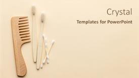  Presentation with eco friendly - Slide deck featuring set-of-eco-friendly-toiletries background and a cream colored foreground