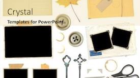  Presentation with maple leaf - PPT layouts featuring set-of-elements-for-scrapbooking background and a blonde colored foreground