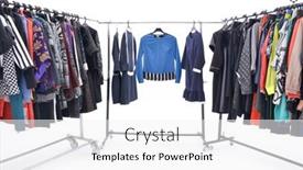  Presentation with different - Colorful PPT theme enhanced with set-of-female-different-clothes backdrop and a white colored foreground