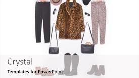  Presentation with brown leather - Slides enhanced with set-of-female-leopard-pattern background and a white colored foreground