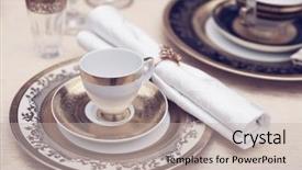  Presentation with bone - Beautiful presentation theme featuring set of fine bone porcelain backdrop and a mint green colored foreground