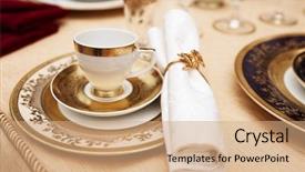  Presentation with porcelain - Presentation theme enhanced with set of fine bone porcelain background and a coral colored foreground