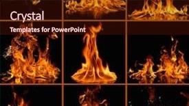  Presentation with flames - PPT layouts consisting of set of fire flames background and a wine colored foreground