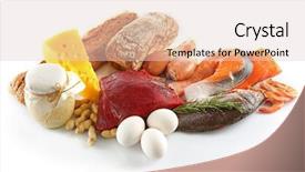  Presentation with food white - Cool new PPT layouts with set of food products isolated backdrop and a lemonade colored foreground