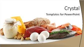  Presentation with food white - Presentation design having set of food products isolated background and a white colored foreground