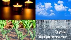  Presentation with ground water - Slide deck with set of four elements fire background and a gray colored foreground