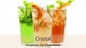  Presentation with guava fruits fresh green fruit - Colorful presentation enhanced with set of fresh cold tea backdrop and a yellow colored foreground