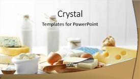  Presentation with dairy products - Audience pleasing slide deck consisting of set of fresh dairy products backdrop and a white colored foreground