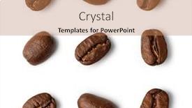  Presentation with coffee beans - Slide deck with set-of-fresh-roasted-coffee background and a coral colored foreground