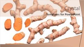  Presentation with curcuma - Cool new theme with set-of-fresh-turmeric backdrop and a lemonade colored foreground