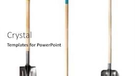  Presentation with garden - Colorful slide set enhanced with set-of-garden-tolls-isolated backdrop and a white colored foreground