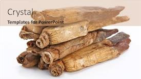  Presentation with ginseng - Presentation design with set-of-ginseng-isolated background and a coral colored foreground