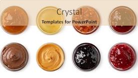  Presentation with jam - Beautiful slide set featuring set-of-glass-bowl backdrop and a coral colored foreground