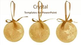  Presentation with christmas tree - Cool new presentation theme with set of gold christmas tree backdrop and a cream colored foreground