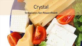  Presentation with blue cheese - Presentation theme with set of gourmet cheese slice and chunk bar white goat greek yellow french aged on half of rye bread on green lettuce salad with tomatoes on blue plate isolated over white background background and a yellow colored foreground