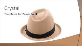  Presentation with hat - Slide deck consisting of set-of-hat-on-white background and a white colored foreground