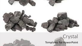 Presentation with coal - Slide set consisting of set-of-heaps-of-coal background and a light gray colored foreground