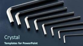  Presentation with bits - Colorful theme enhanced with set-of-hexagonal-bits-closeup backdrop and a tawny brown colored foreground