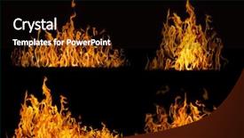  Presentation with flame - PPT layouts with set of high yellow flames background and a  colored foreground