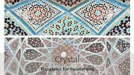  Presentation with persian - Presentation design consisting of set-of-horizontal-banners background and a light gray colored foreground