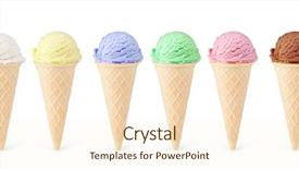  Presentation with ice cream cone - Colorful presentation enhanced with set of ice cream backdrop and a cream colored foreground
