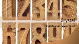  Presentation with numbers - PPT theme having set of isolated ten numbers background and a coral colored foreground