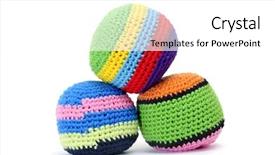  Presentation with juggling - Cool new theme with set of juggling balls isolated backdrop and a white colored foreground