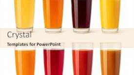  Presentation with juice - Beautiful slide deck featuring set-of-juice-glass backdrop and a blonde colored foreground