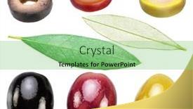  Presentation with olive green - Presentation featuring set-of-kalamata-green background and a  colored foreground