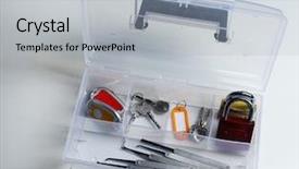  Presentation with keys - Theme with set of keys lock picks background and a  colored foreground