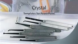  Presentation with keys - PPT theme consisting of set of keys lock picks background and a light gray colored foreground