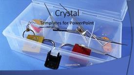  Presentation with keys - Colorful slides enhanced with set of keys lock picks backdrop and a light blue colored foreground