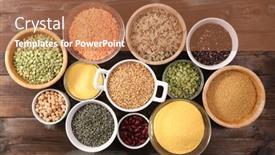  Presentation with beans legumes - Cool new PPT theme with set-of-legumes-beans-lentils backdrop and a coral colored foreground
