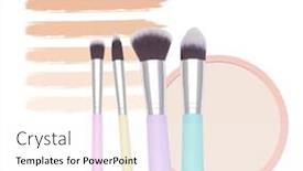  Presentation with proffessional - Colorful presentation theme enhanced with set-of-make-up-artist backdrop and a pink colored foreground