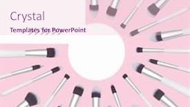  Presentation with proffessional - Colorful slide deck enhanced with set-of-make-up-artist backdrop and a lemonade colored foreground