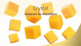  Presentation with mango - Audience pleasing slides consisting of set-of-mango-cubes-isolated backdrop and a blonde colored foreground