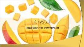  Presentation with mango - Cool new slides with set-of-mango-cubes backdrop and a yellow colored foreground