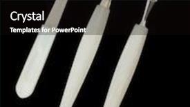  Presentation with manicure - PPT theme enhanced with set of manicure tools isolated on black background background and a black colored foreground