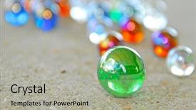  Presentation with marbles - Colorful PPT theme enhanced with set of marbles and shooter on sidewalk ready for play backdrop and a light gray colored foreground