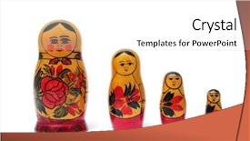  Presentation with matryoshka - Presentation theme featuring set of matryoshka doll isolated background and a white colored foreground