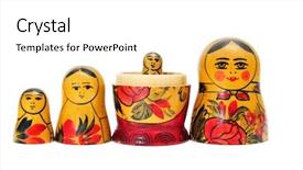  Presentation with matryoshka - PPT theme consisting of set of matryoshka doll isolated background and a white colored foreground