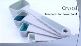  Presentation with measuring - Slide set with set-of-measuring-cups background and a  colored foreground