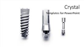  Presentation with tools - Presentation design having set of medical implantation screw background and a white colored foreground