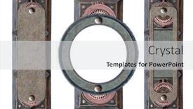  Presentation with steampunk - Presentation consisting of set-of-metallic-frame background and a light gray colored foreground