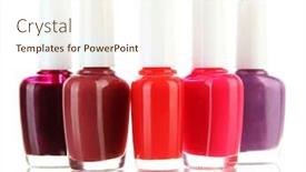  Presentation with nail - Theme featuring set-of-nail-polishes-isolated background and a cream colored foreground